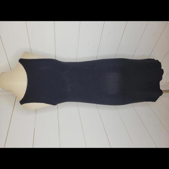 CHLOE size 44 (US size 12) black sleeveless stretchy knit dress - Picture 3 of 5